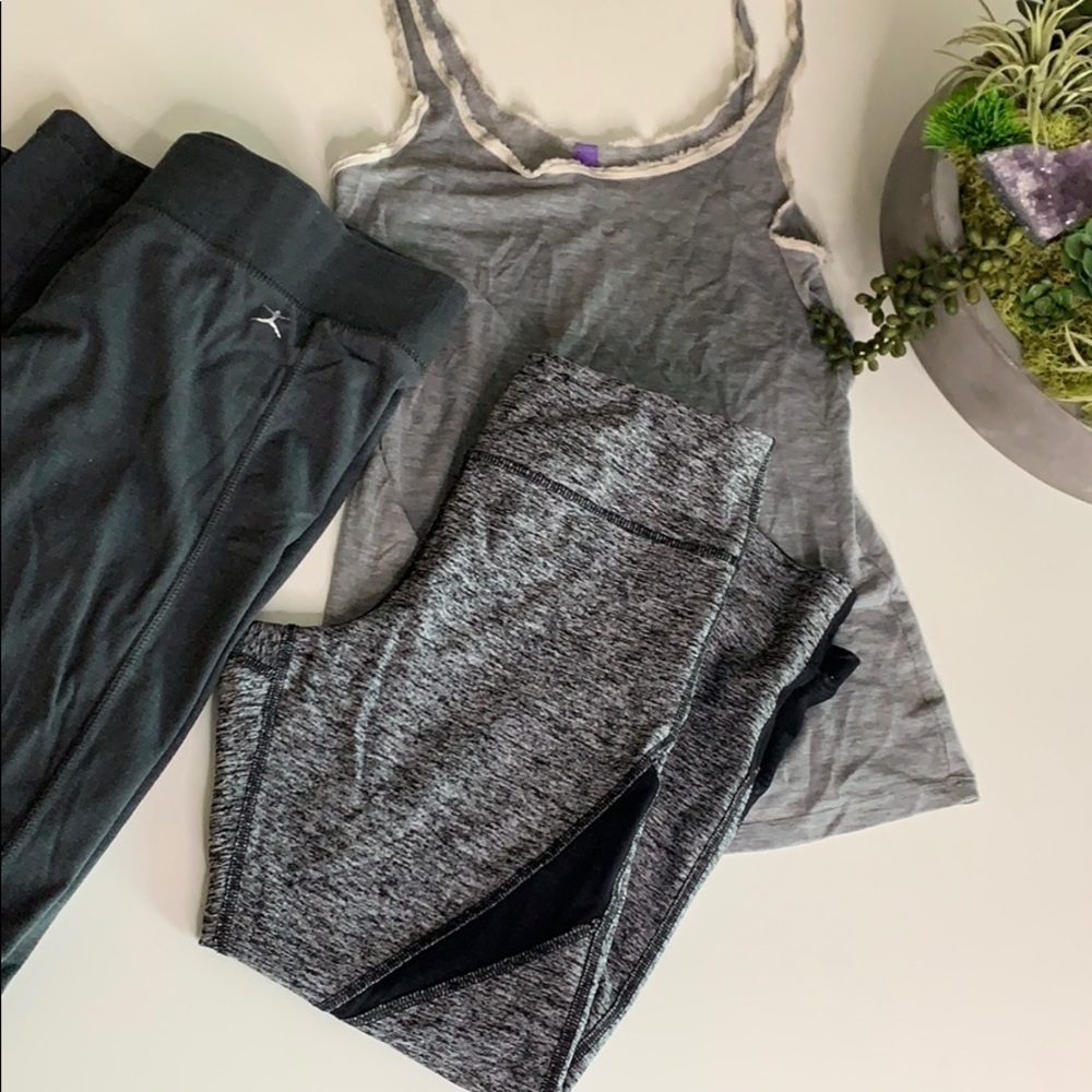 Bundle Women’s Leggings Yoga Dance Active pants & tank small